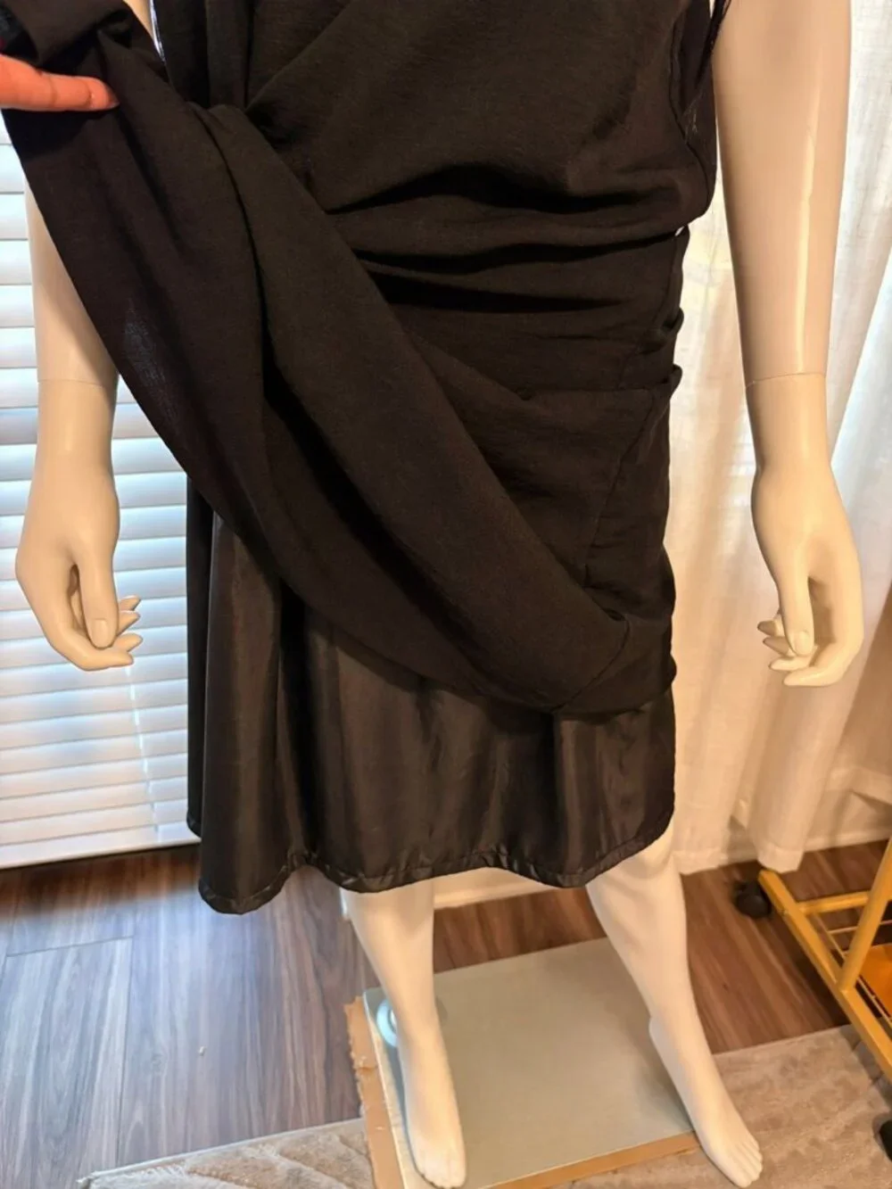 MNG Black Slip Midi Dress – Minimal Chic - Picture 8 of 8